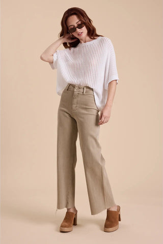 STRAIGHT WIDE LEG DENIM PANTS