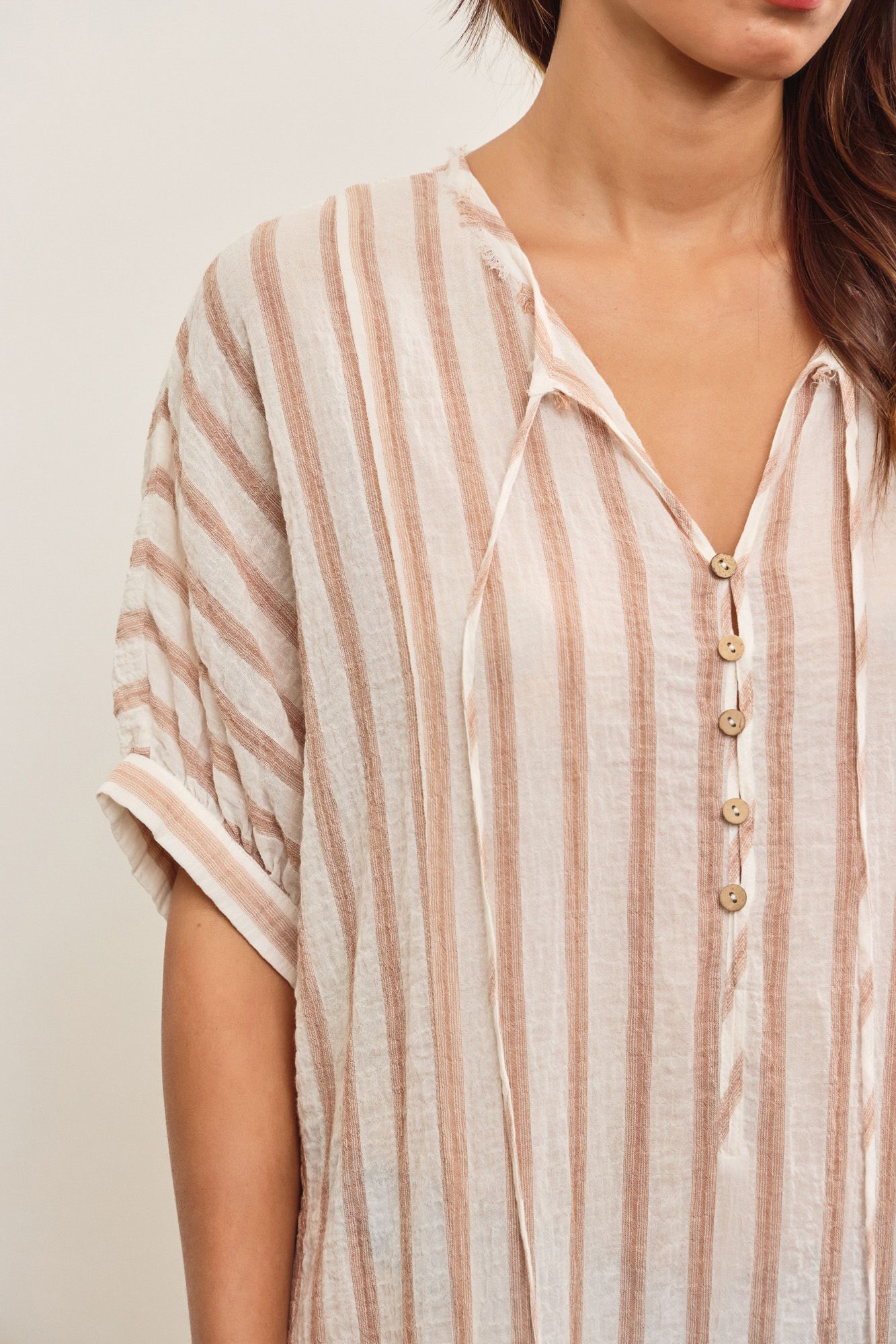 FRONT BUTTON TUNIC DRESS