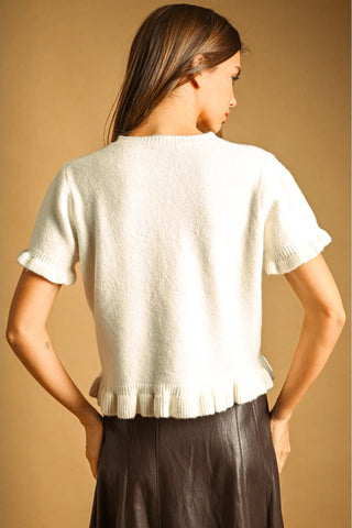 HARPER RUFFLE HEM SWEATER
