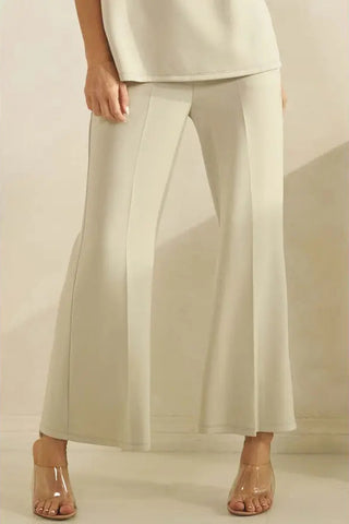 LIGHTWEIGHT MODAL WIDE-LEG CROP PANTS