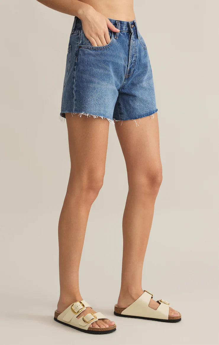 Fabric detail of Everyday Hi-Rise Denim Short