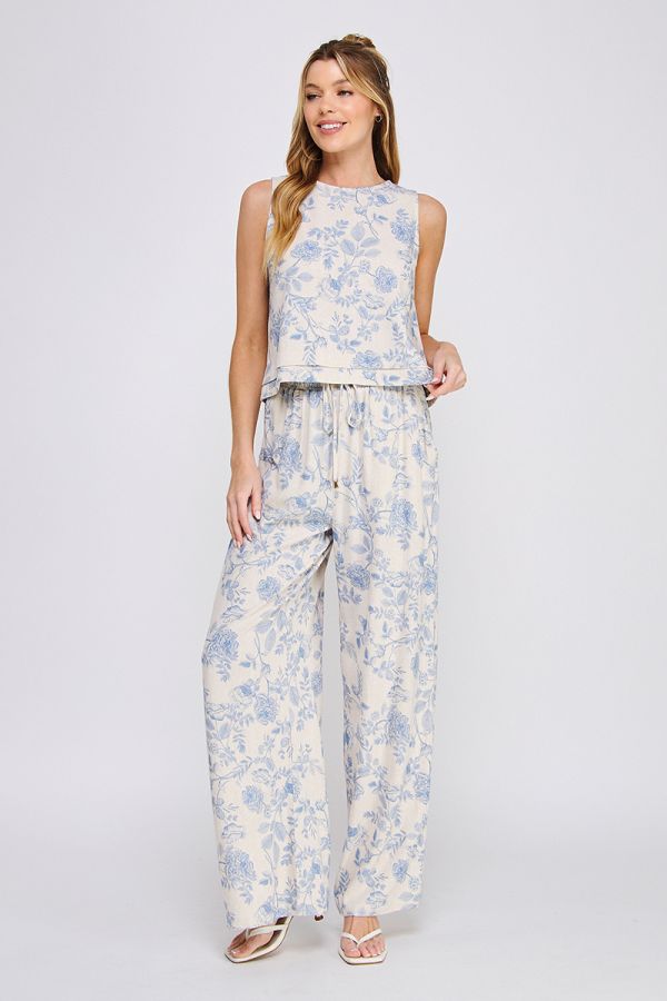 PRINTED LINEN TANK HEM DETAIL