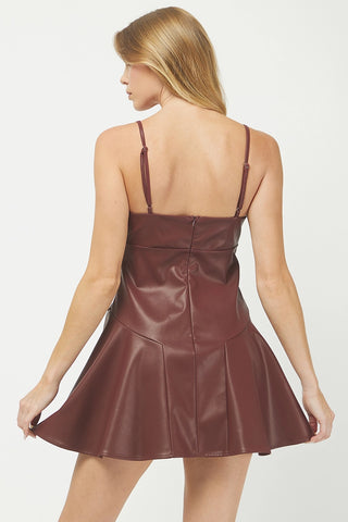 NATALIA PU MINI DRESS
