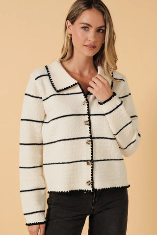 PARIS STRIPE CARDIGAN