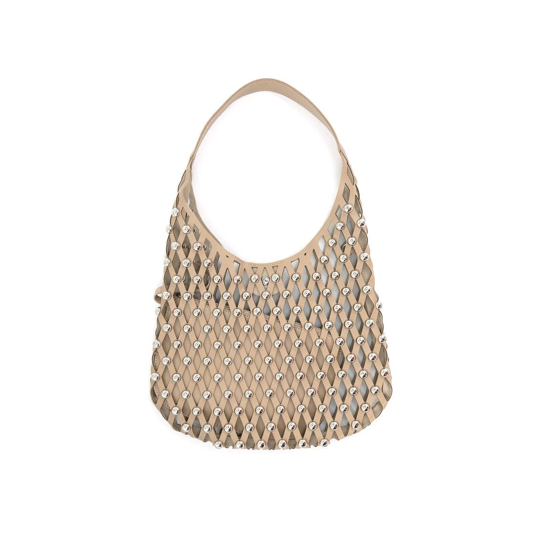 STUDDED RHOMBUS NETTED BAG