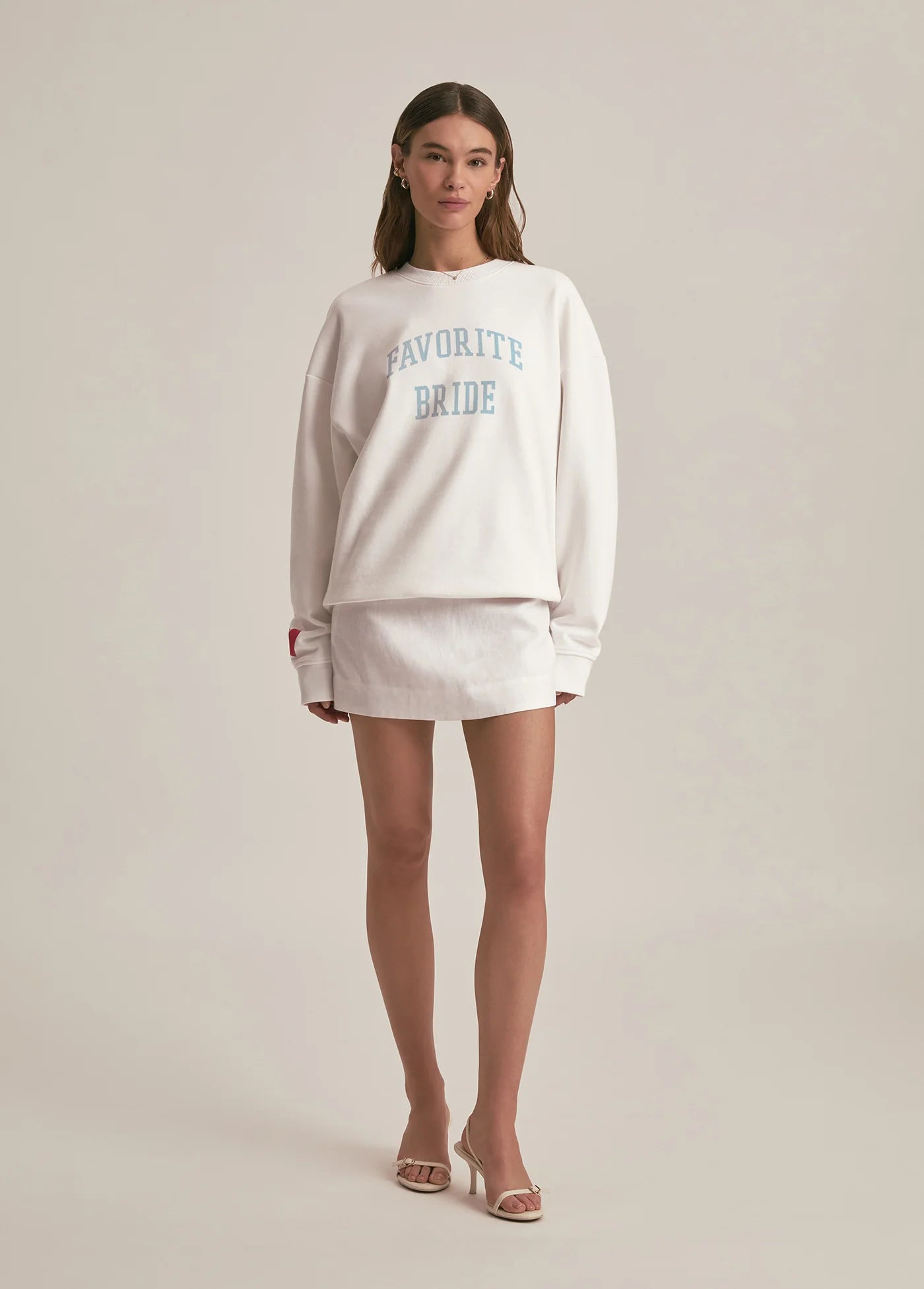 THE FAVORITE BRIDE SWEATSHIRT styled for a chic bridal look STMT BOUTIQUE 