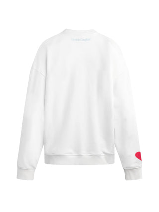 Back view showcasing the relaxed fit of bride sweatshirt