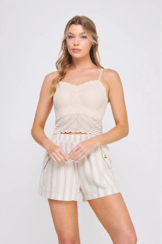 FINE LACE SCALLOP BRALETTE