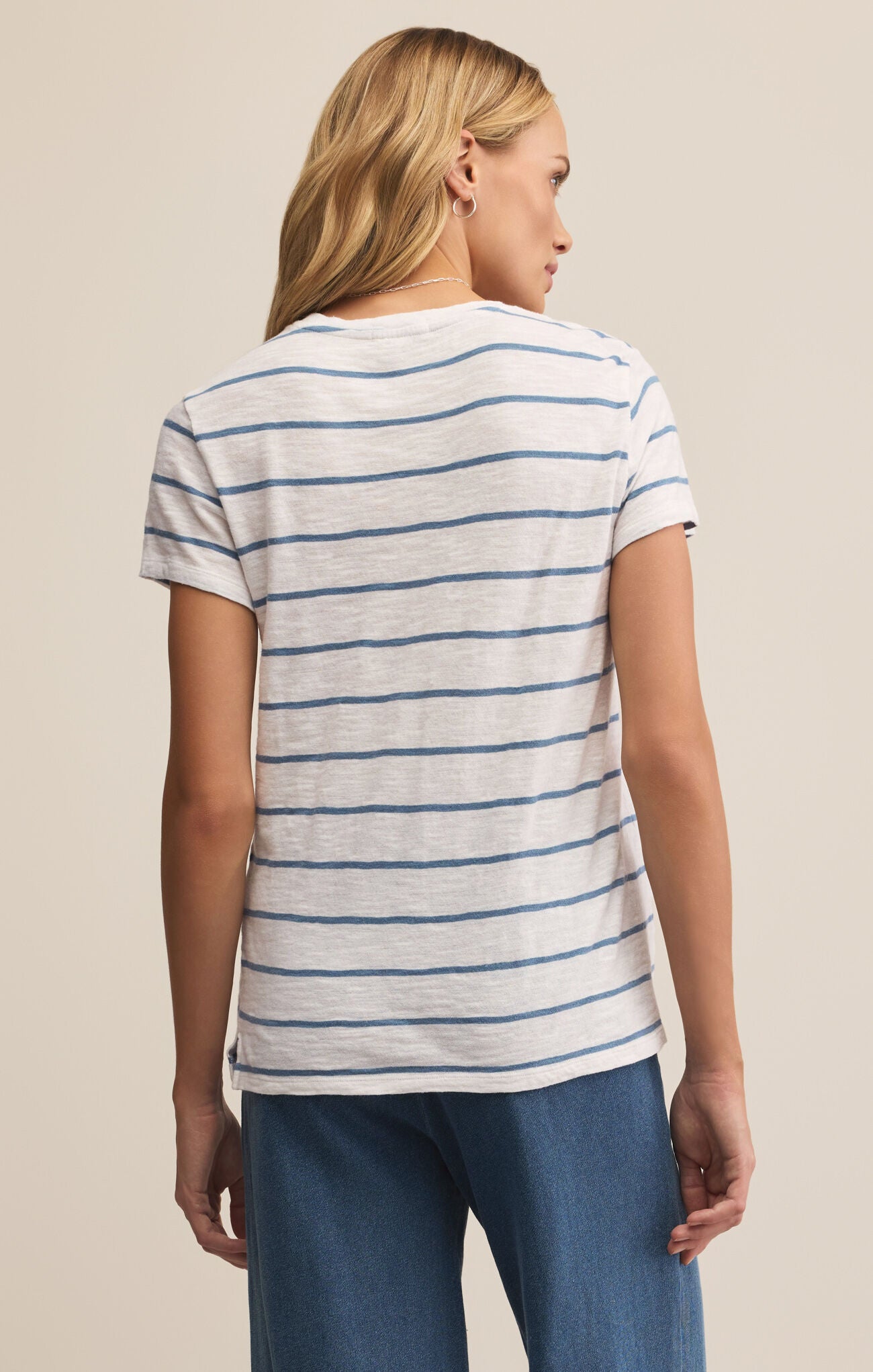 Back view of Foundation Stripe Tee