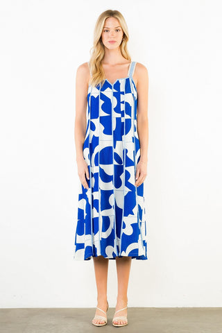 SANTORINI SPLASH MAXI DRESS