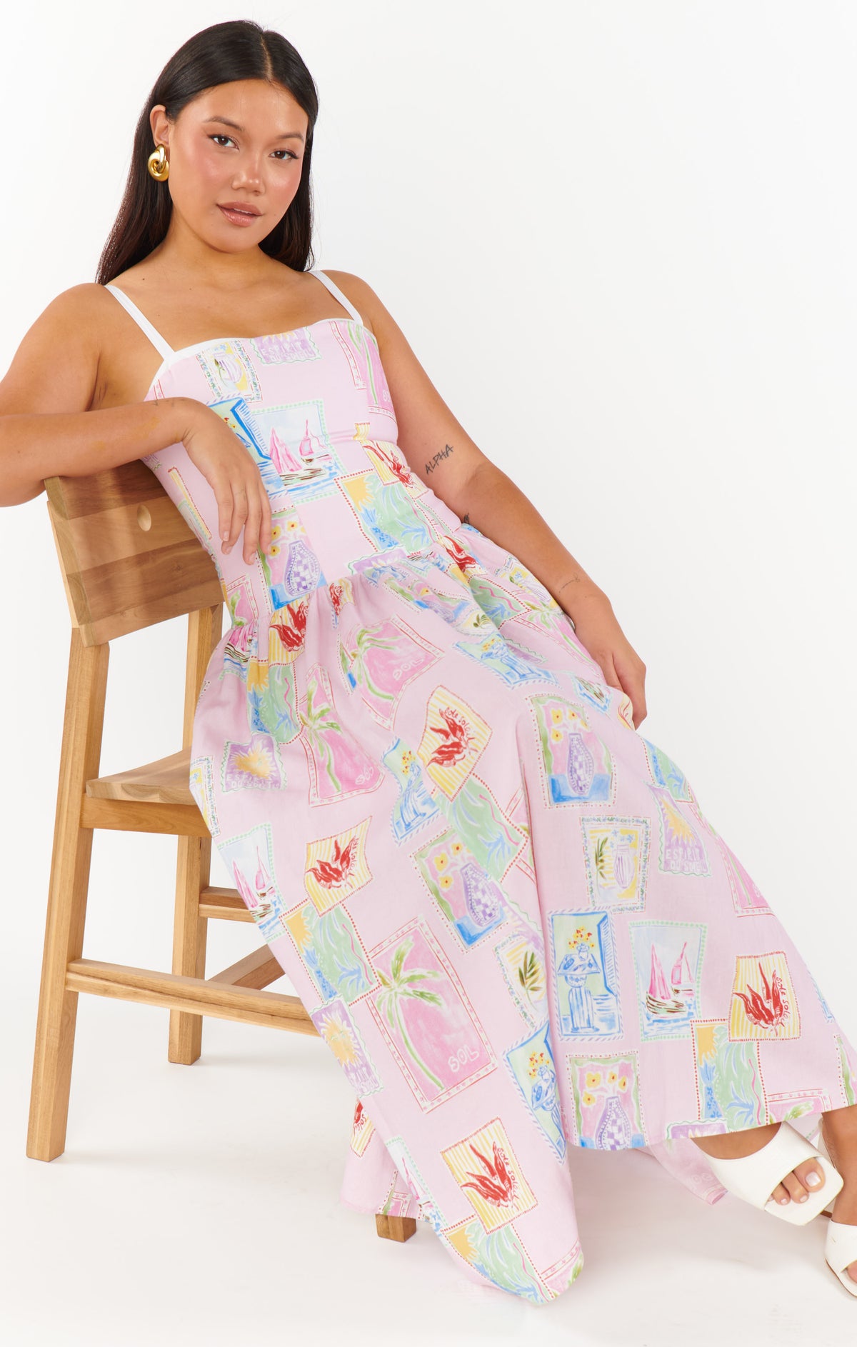 hepburn midi dress linen summer casual look