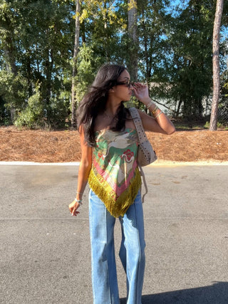 GOOSE FRINGE SCARF