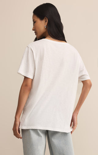 lively relaxed vneck tee back view modern design