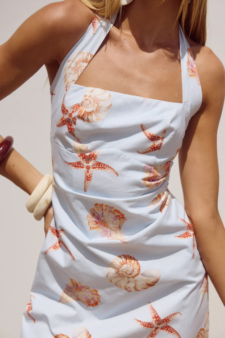 mindy mini dress closeup fabric detail