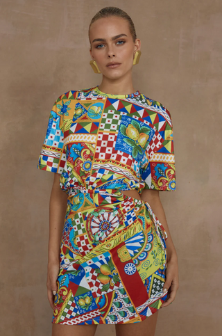 mini length flattering silhouette short dress design STMT BOUTIQUE 