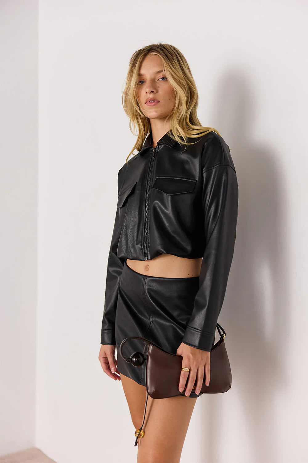 MELINA FAUX LEATHER JACKET