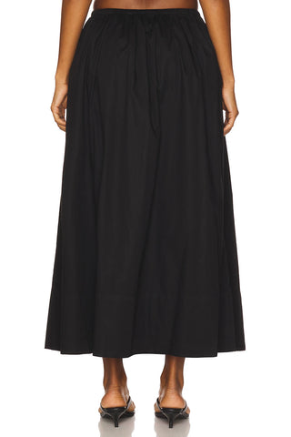 noelle poplin maxi skirt back elegant flattering fit