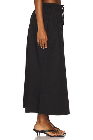 noelle poplin maxi skirt fabric detail breathable material