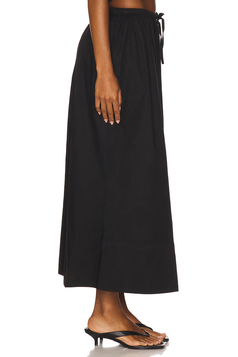 noelle poplin maxi skirt fabric detail breathable material