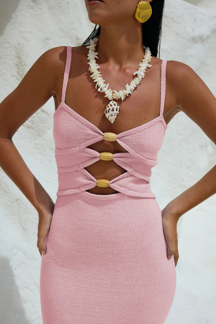 normani midi dress fabric detail lightweight material