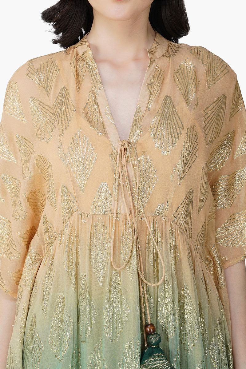 ombray lurex maxi dress styled chic formal outfit