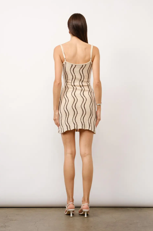 palmer wavy knit dress back flattering feminine fit