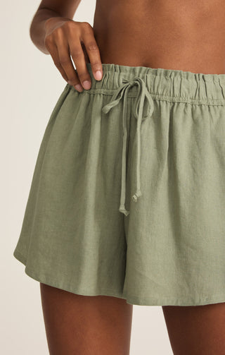 Close-up showing breathable premium linen fabric