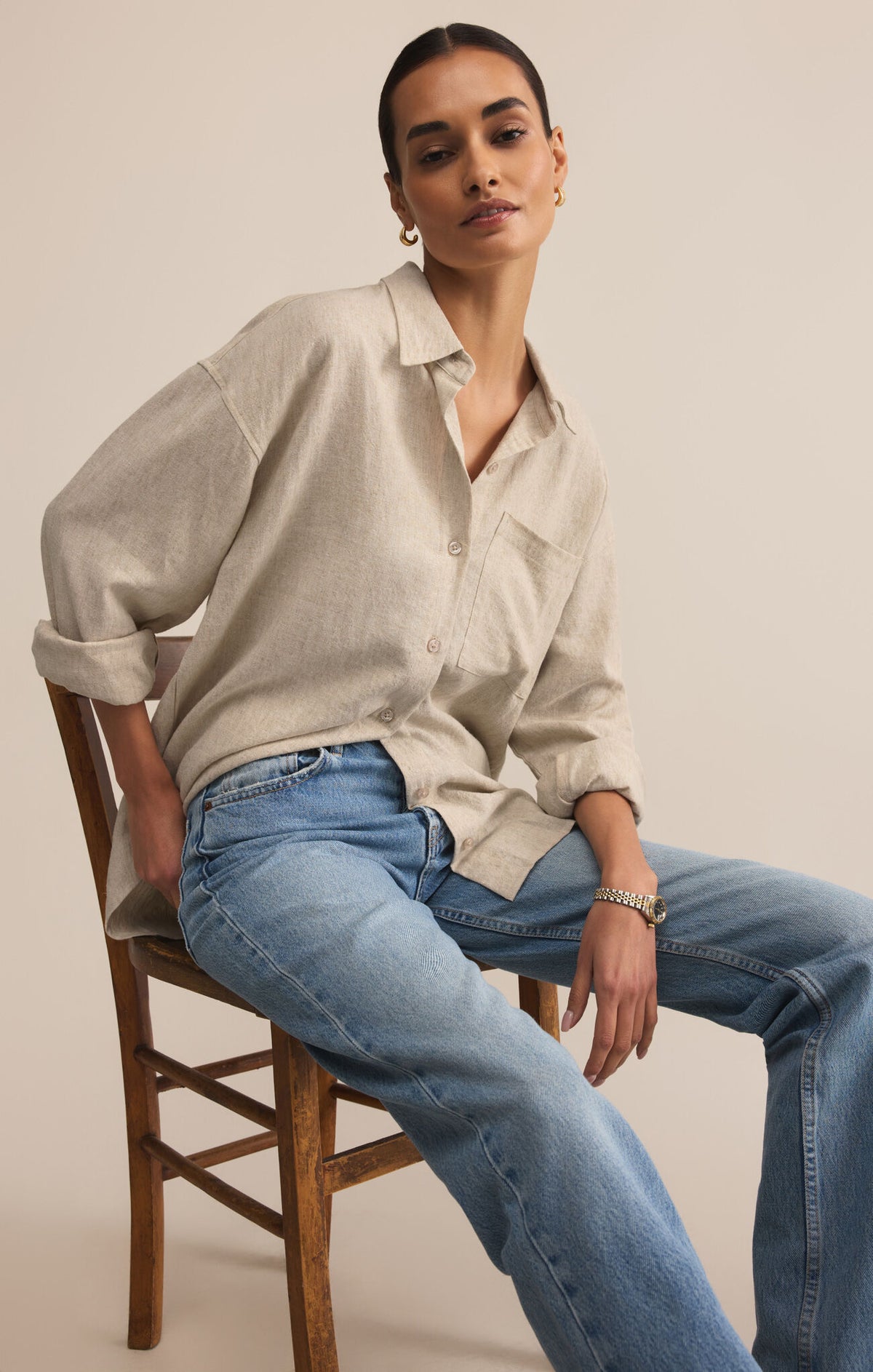 premium cotton button up blouse quality