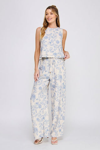 printed linen tank hem detail close-up stylish hem