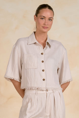 MONTAUK SHORT SLEEVE BUTTON DOWN TOP