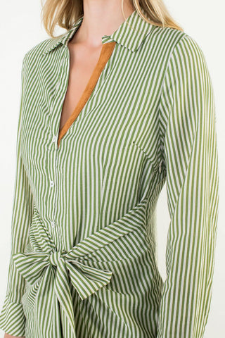 AVA LONG SLEEVE STRIPED DRESS