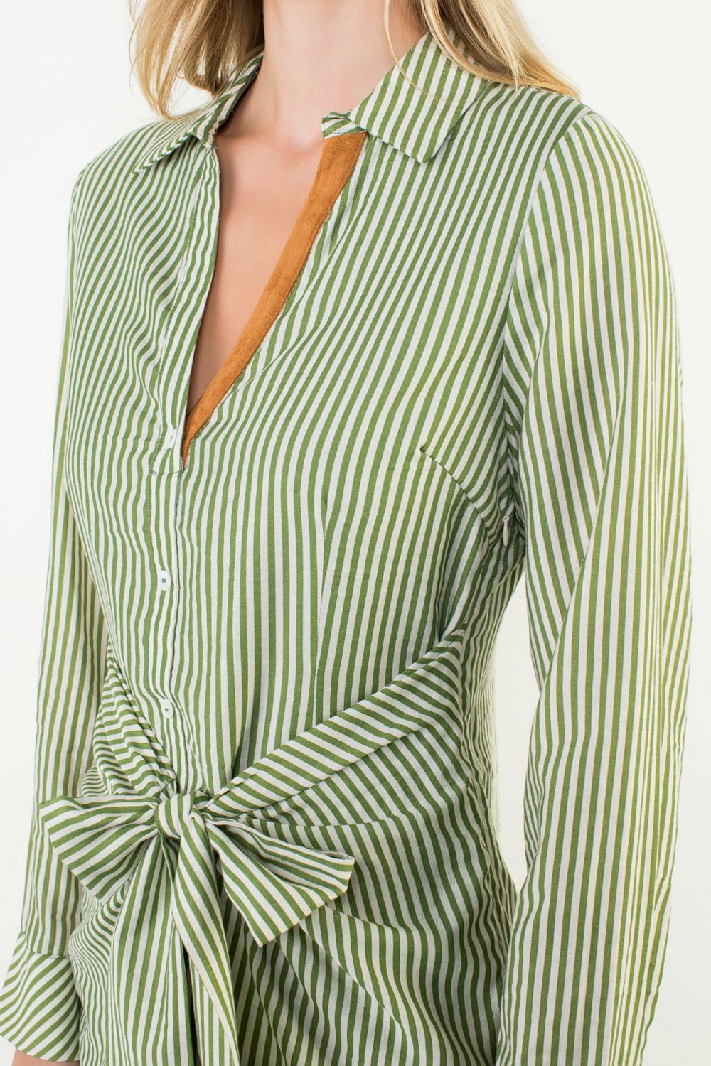 AVA LONG SLEEVE STRIPED DRESS