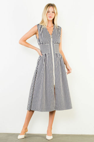 HARBOR STRIPE MIDI DRESS