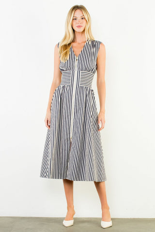 HARBOR STRIPE MIDI DRESS