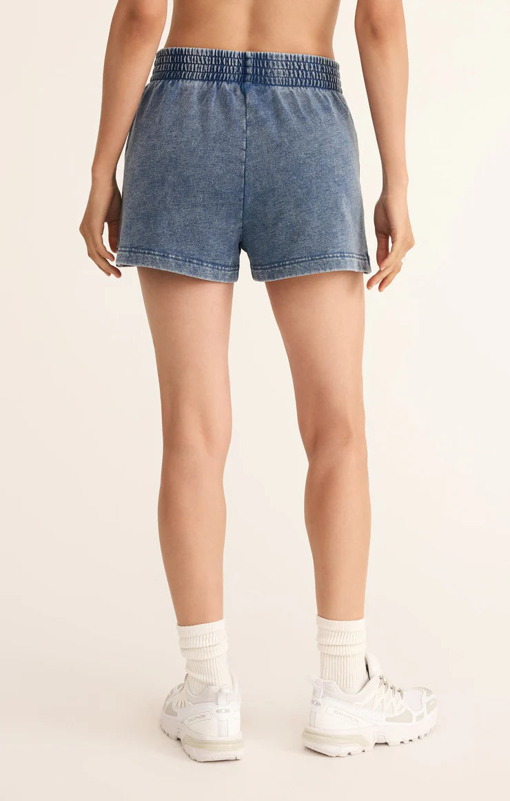 Front view of STMT BOUTIQUE WEEKENDER KNIT DENIM SHORT